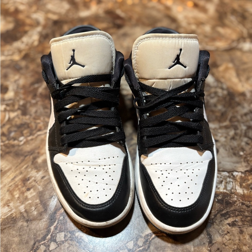 Jordan Black and White Athletic Shoes